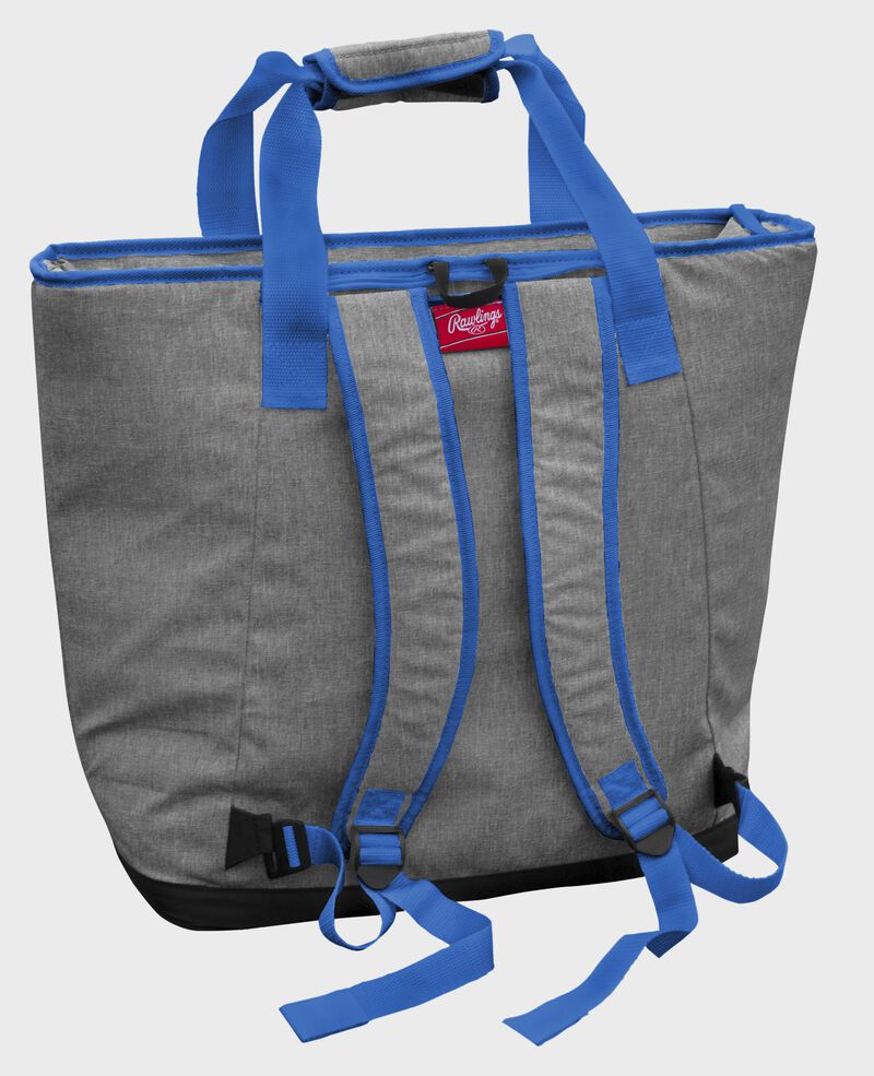 Back of a gray Detroit Lions tote cooler