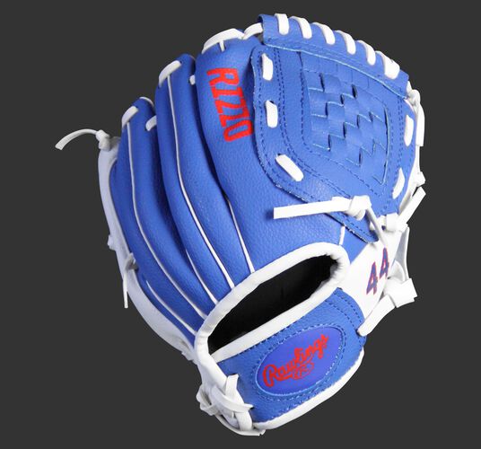 Back of a blue MLBPA 9-inch Anthony Rizzo player glove
