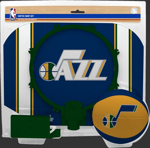 Rawlings Navy and Green NBA Utah Jazz Softee Hoop Set With Team Logo SKU #03544217114