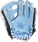 Columbia blue palm of a Rawlings HOH ColorSync 6.0 infield glove with white laces and royal palm stamp - SKU: PRO205-32CB image number null