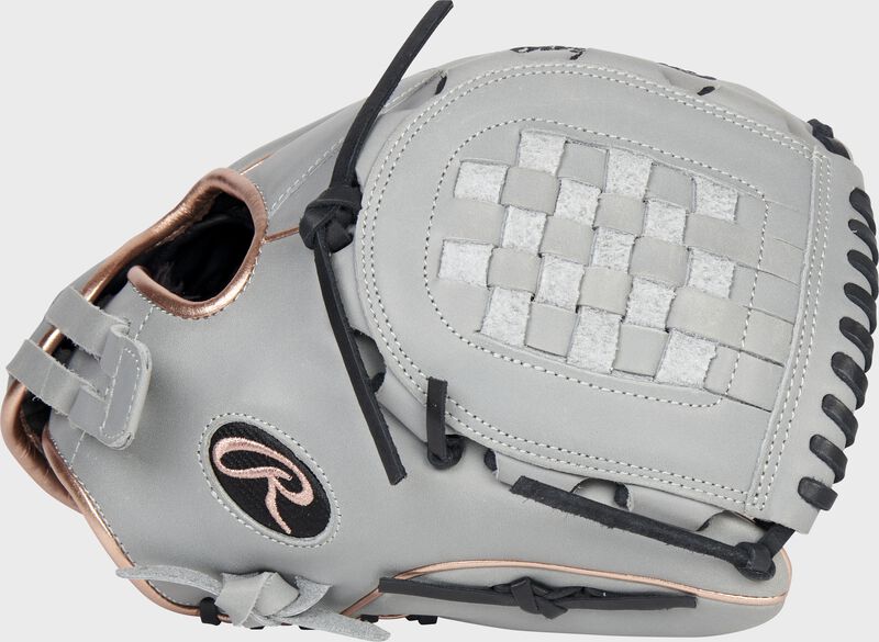 Thumb of a gray 2022 Liberty Advanced Color Series 12-Inch infield/pitcher's glove with a gray basket web - SKU: RLA120-3WGRG loading=