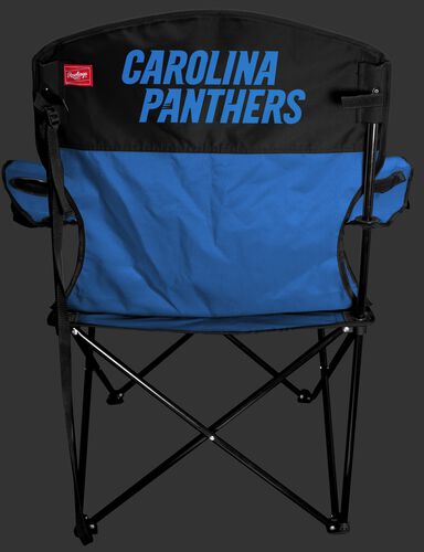 Back of Rawlings Blue and Black NFL Carolina Panthers Lineman Chair With Team Name SKU #31021090111