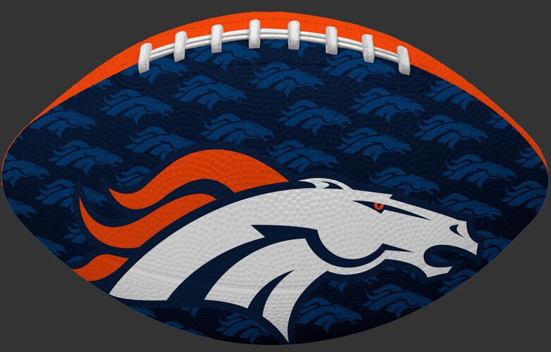Navy blue side of a NFL Denver Broncos Gridiron football with the team logo SKU #09501066121