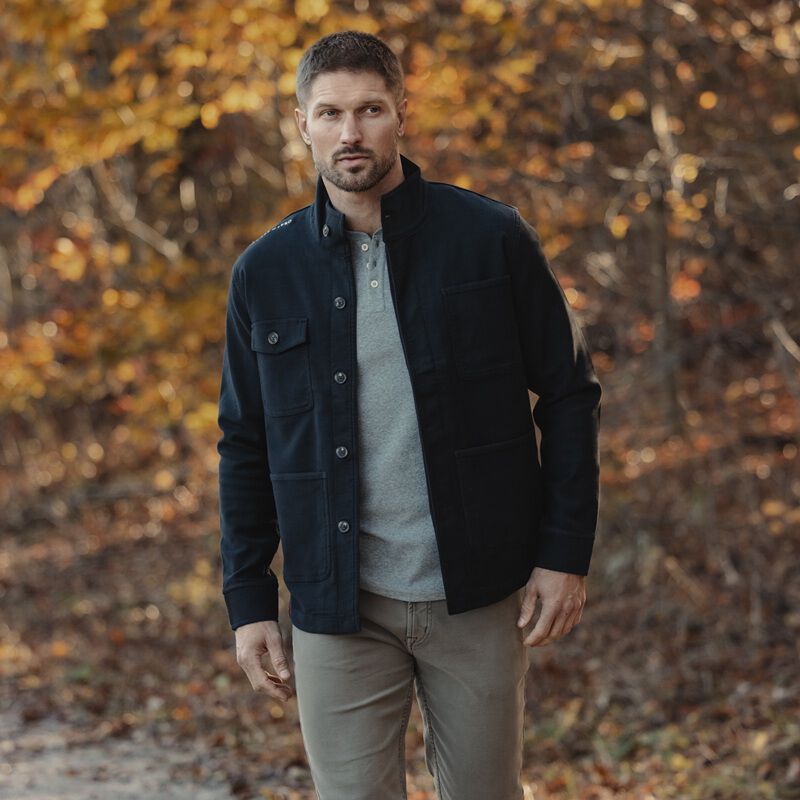 Rawlings x The Normal Brand Comfort Terry Chore Coat, Navy, Adult 2XL