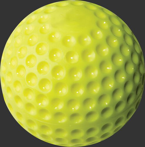 PMY9 9-inch green pitching machine practice softball with dimples