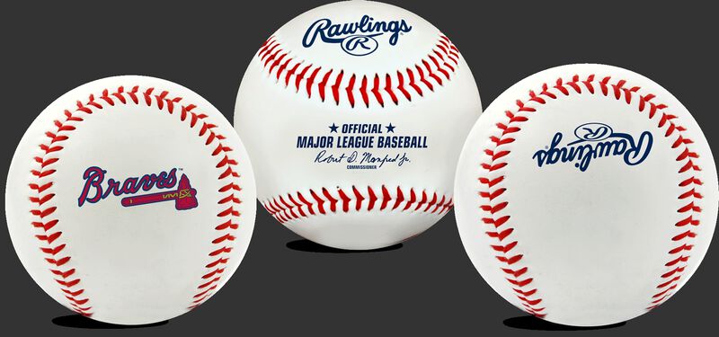 3 views of a MLB Atlanta Braves baseball