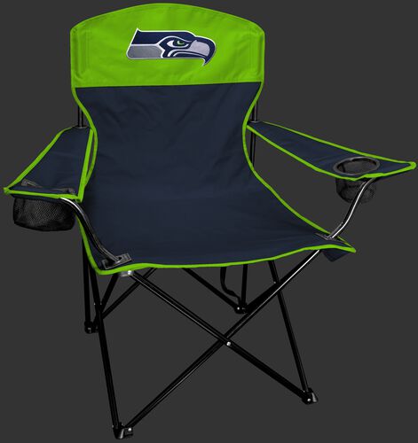 Front of Rawlings Blue and Bright Green NFL Seattle Seahawks Lineman Chair With Team Logo SKU #31021085111
