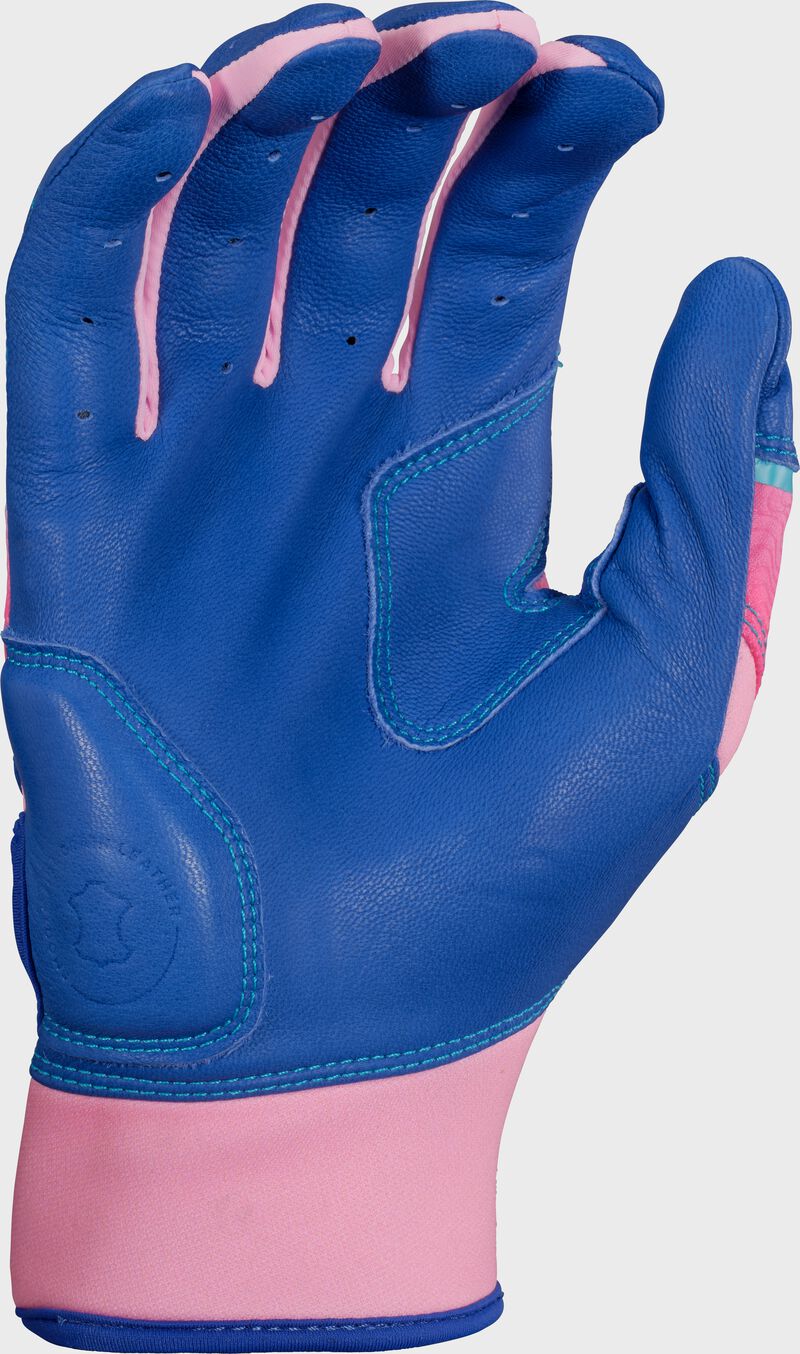 Rawlings Workhorse Fun Burst Batting Gloves, Royal/Pink, Youth S loading=
