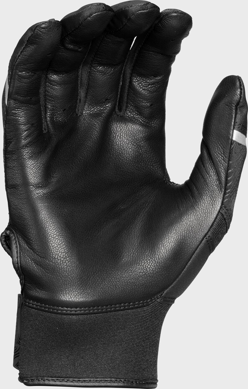 Back of a black Clout batting glove loading=