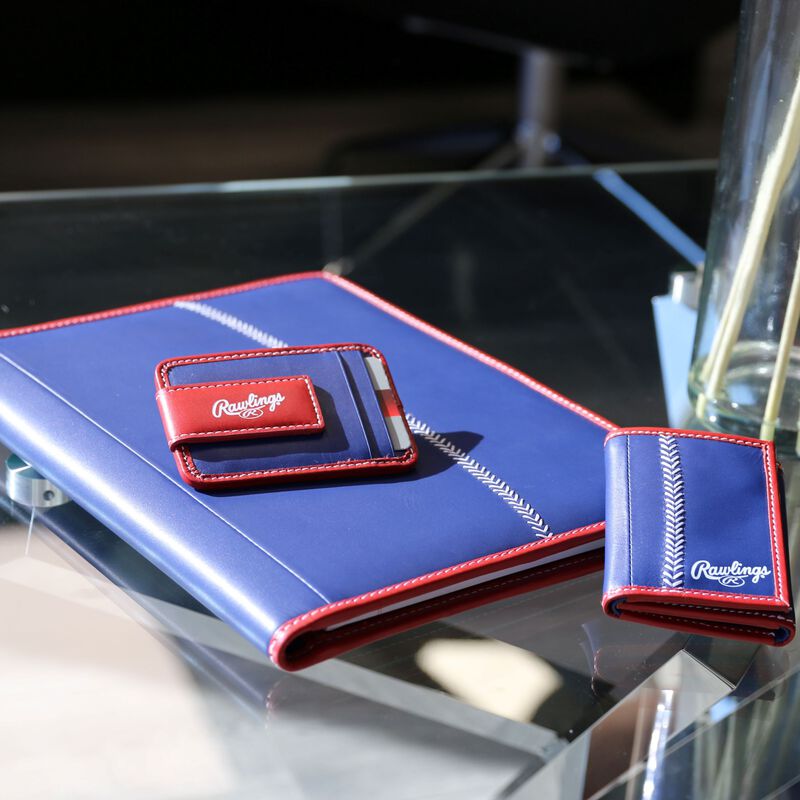 Rawlings "Pop" Baseball Stitch Bi-Fold Leather Wallet