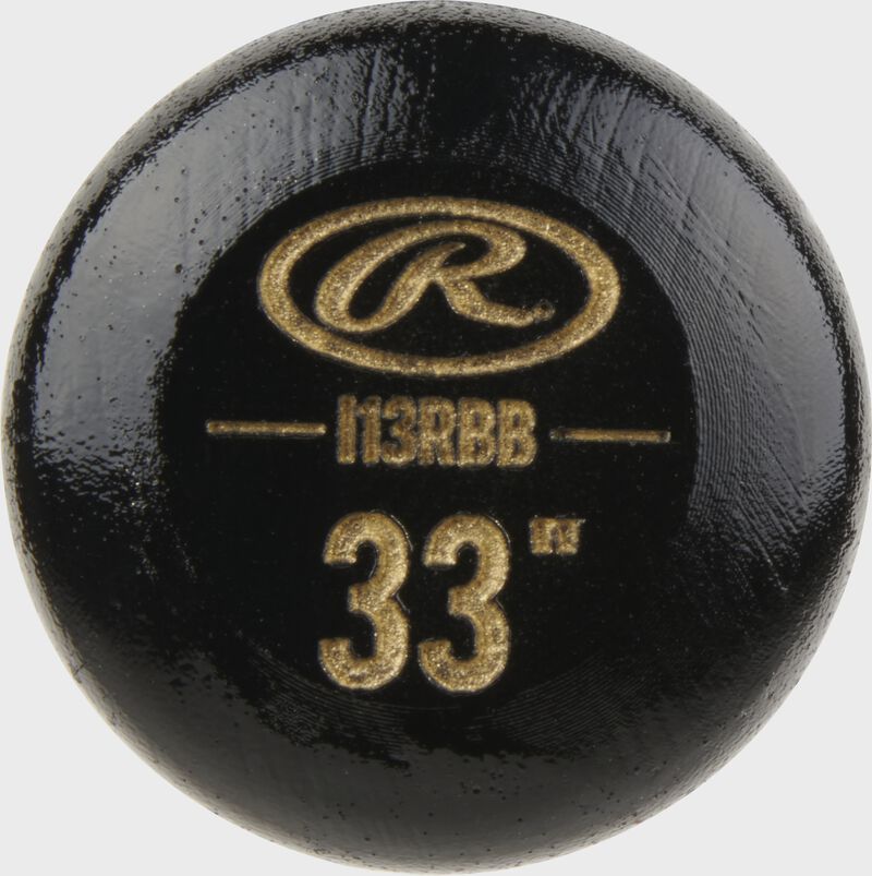 End cap view of a 2021 Big Stick Elite I13 Birch Wood bat - SKU: I13RBB