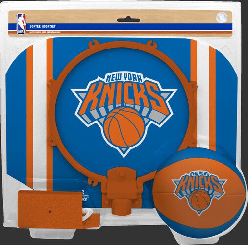 Rawlings Blue and Orange NBA New York Knicks Softee Hoop Set With Team Logo SKU #03544195114