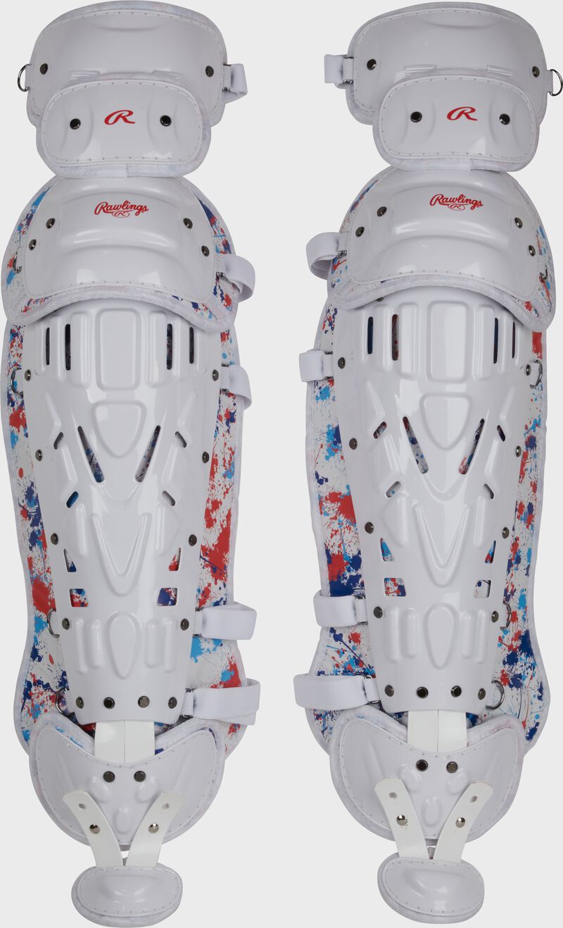 Limited Edition Mach Splatter Catcher's Gear Set, Adult, Scarlet/White/Royal