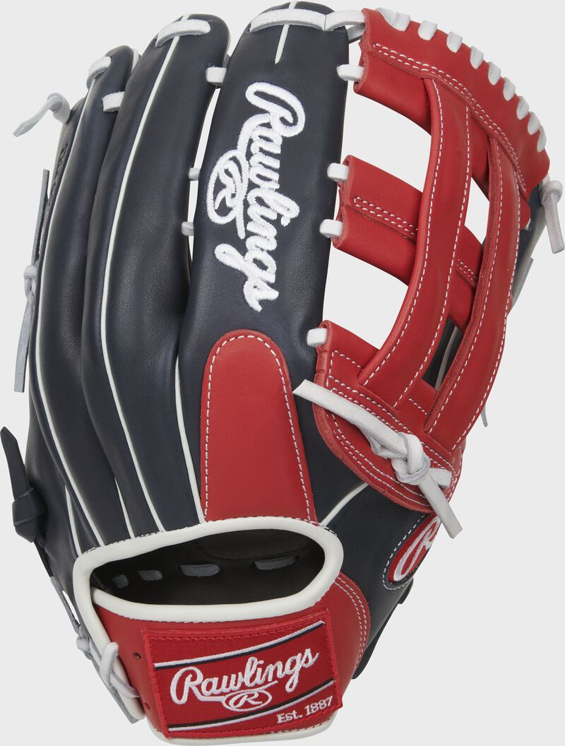 Shell back view of 2022 Breakout 12.75-inch outfield glove loading=
