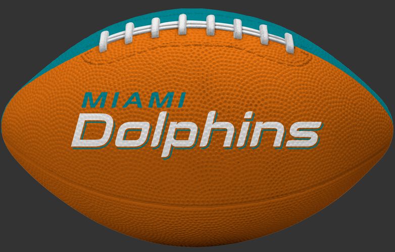 Orange side of a Miami Dolphins Gridiron tailgate football