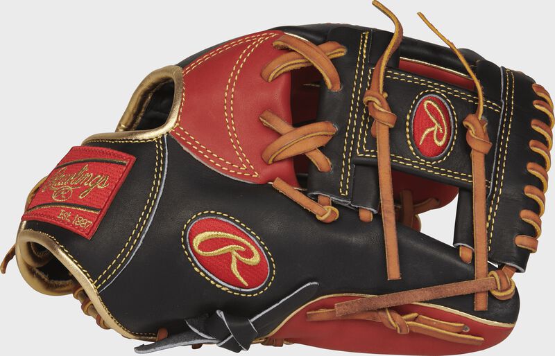 Thumb view of a PRONP4-2SBG Heart of the Hide 11.5-inch infield glove with a black I web