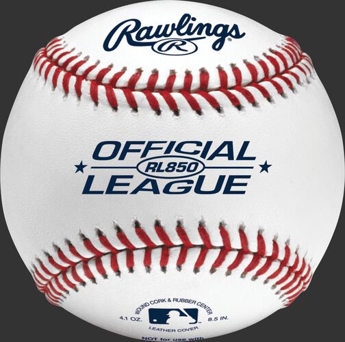 RL850 Official League 8.5-inch undersized practice baseball with raised seams