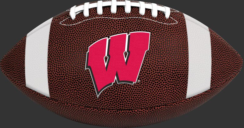 Brown NCAA Wisconsin Badgers Football With Team Logo SKU #04623109811