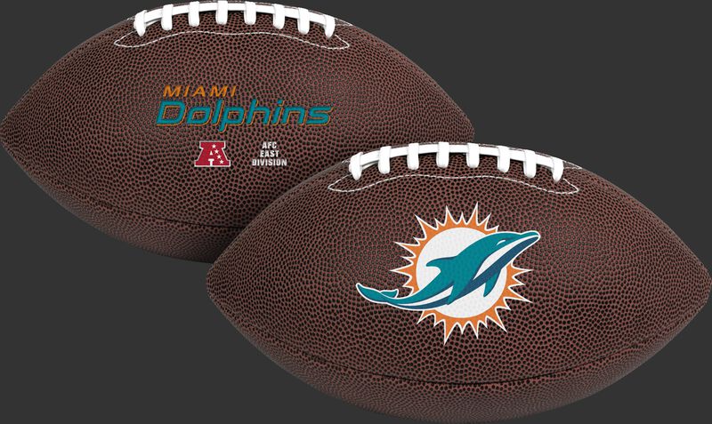 NFL Miami Dolphins Air-It-Out youth football with team name and logo SKU #08041074121