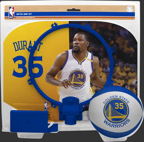 A NBA Golden State Warriors Kevin Durant softee hoop set with a picture of Duran on the backboard - SKU: 03544387512