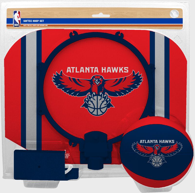 Rawlings Red and Navy NBA Atlanta Hawks Softee Hoop Set With Team Logo SKU #03544203114