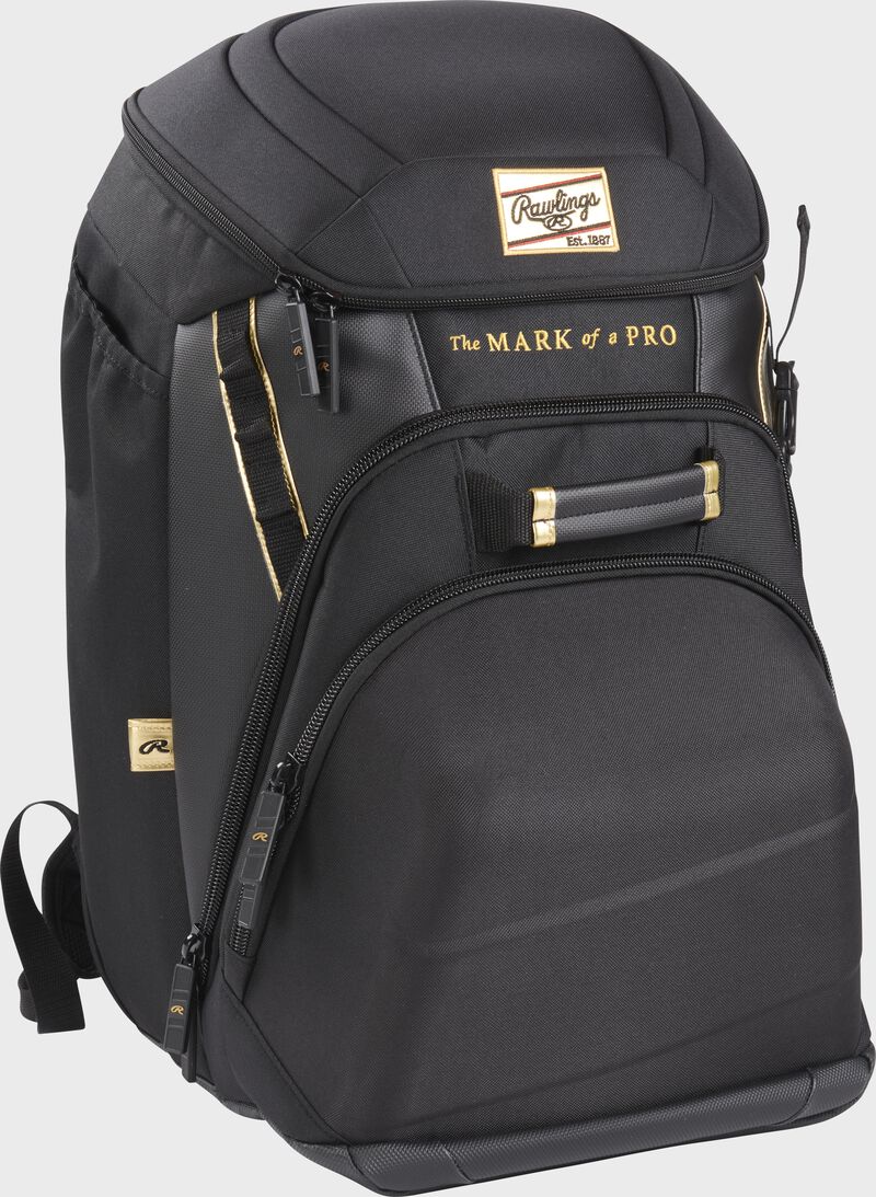 backpack with gold