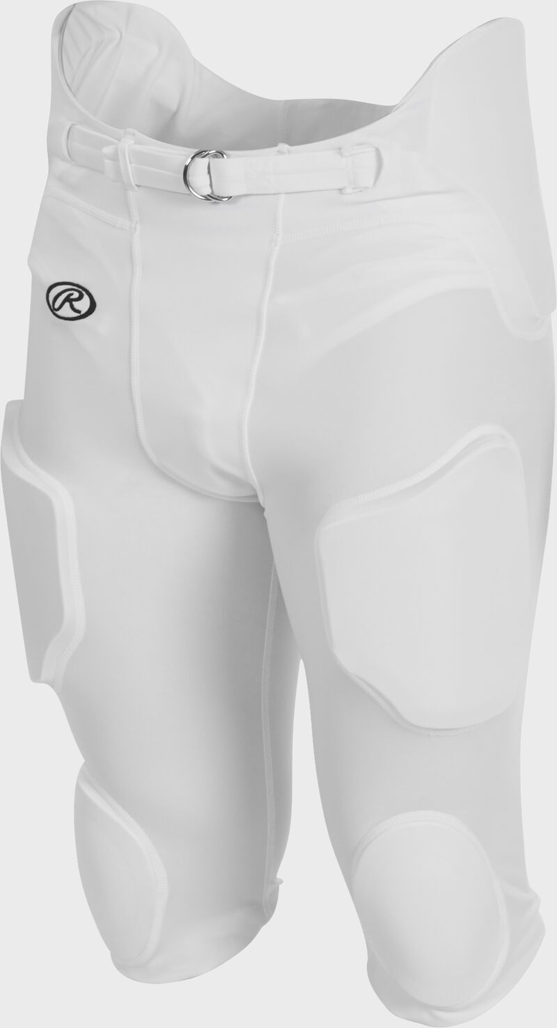 Front of Rawlings White Adult Lightweight Football Pants - SKU #FPL