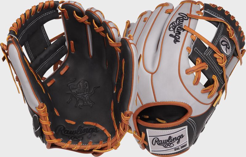 Two images showing the palm & back of a Heart of the Hide ContoUR Fit 11.5" infield glove