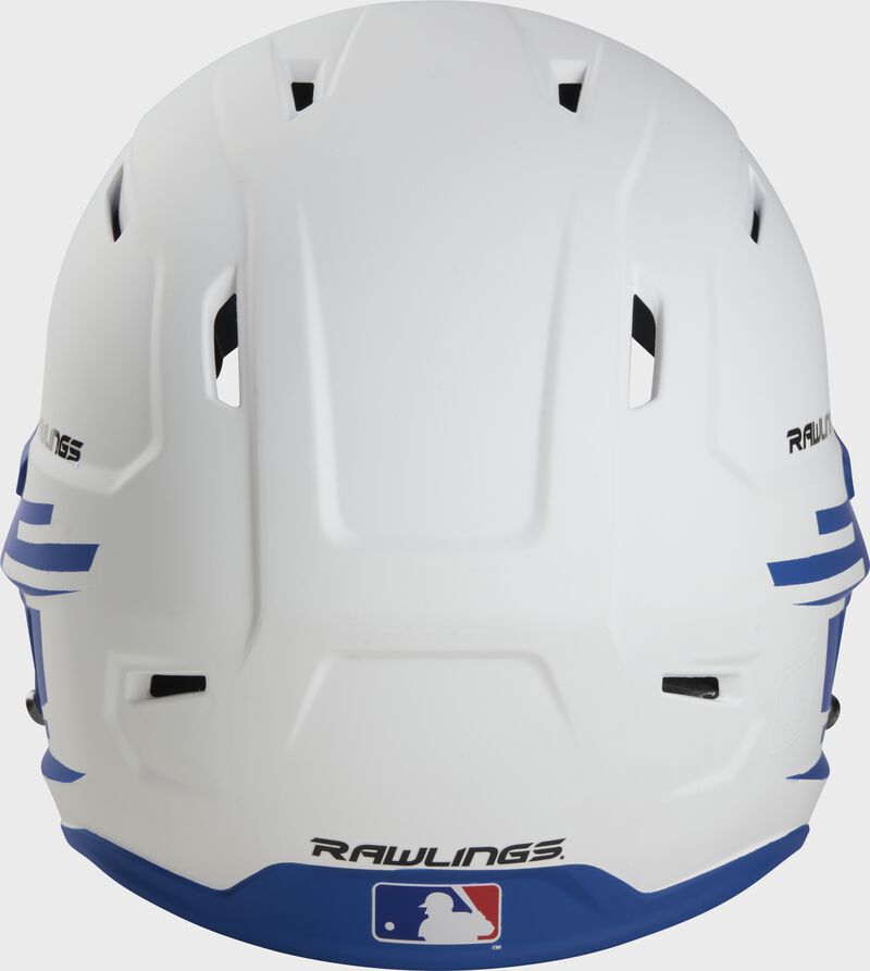 Back view of Rawlings Mach Ice Softball Batting Helmet, Royal - SKU: MSB13