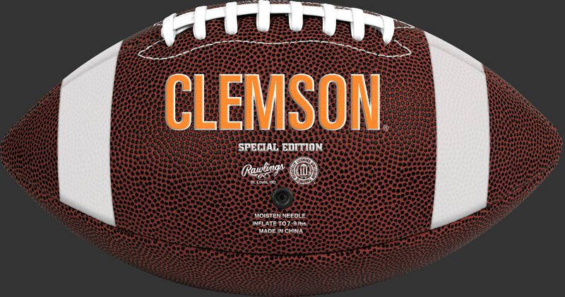 Brown NCAA Clemson Tigers Game Time Football With Team Name SKU #04623010121