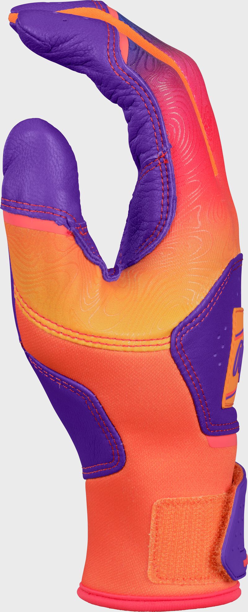 Rawlings Workhorse Fun Burst Batting Gloves, Purple/Orange, Adult S