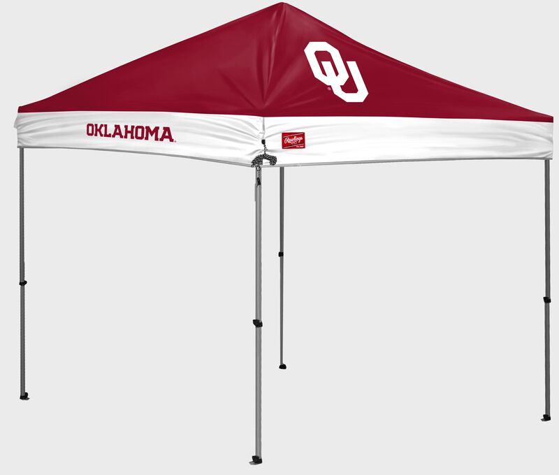 An Oklahoma Sooners 9'x9' straight leg canopy loading=