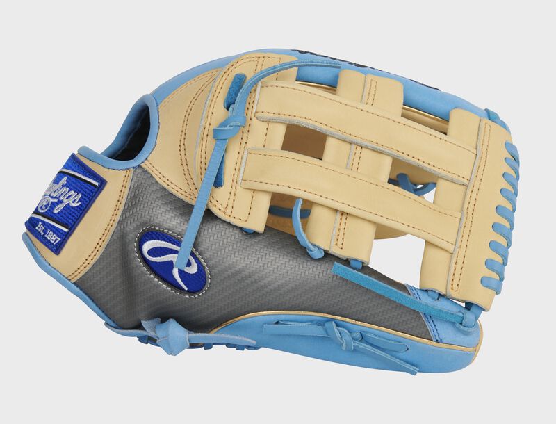 Hyper Shell thumb of an exclusive Heart of the Hide 13-Inch outfield glove with a camel H-web - SKU: PROBH3-6CCBG