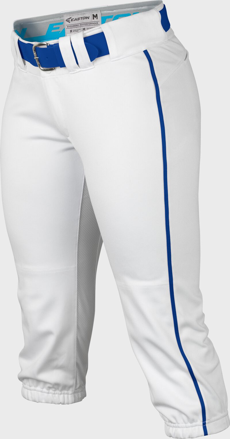 Easton Prowess Softball Pant Women's Piped WHITE/ROYAL  XS