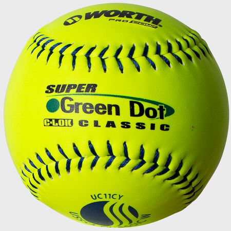 USSSA 11 in Green Dot Softballs (UC11CY)
