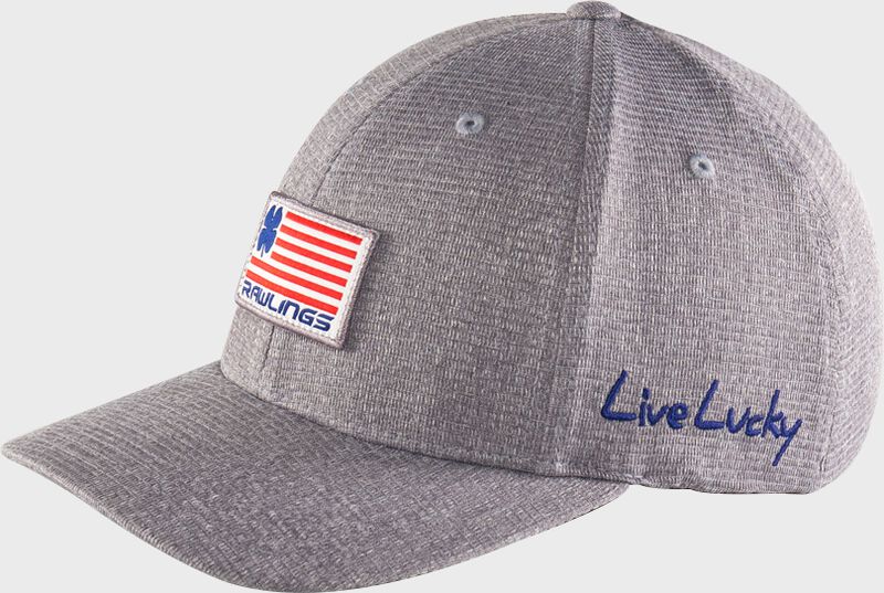 Left view of Rawlings Black Clover RBC Nation Fitted Hat - SKU: BCRBCN0061