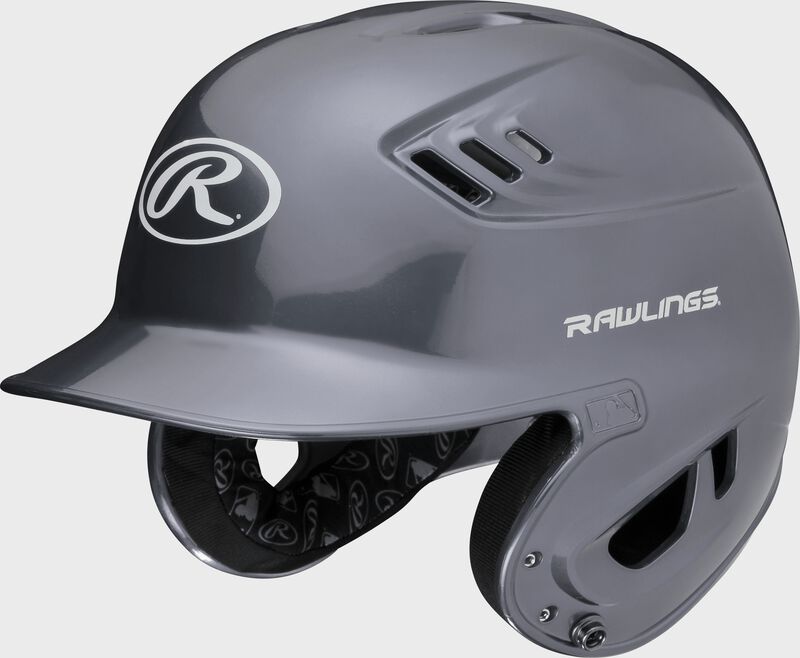 A metallic silver R16S Velo senior batting helmet with Cool-Flo vents loading=