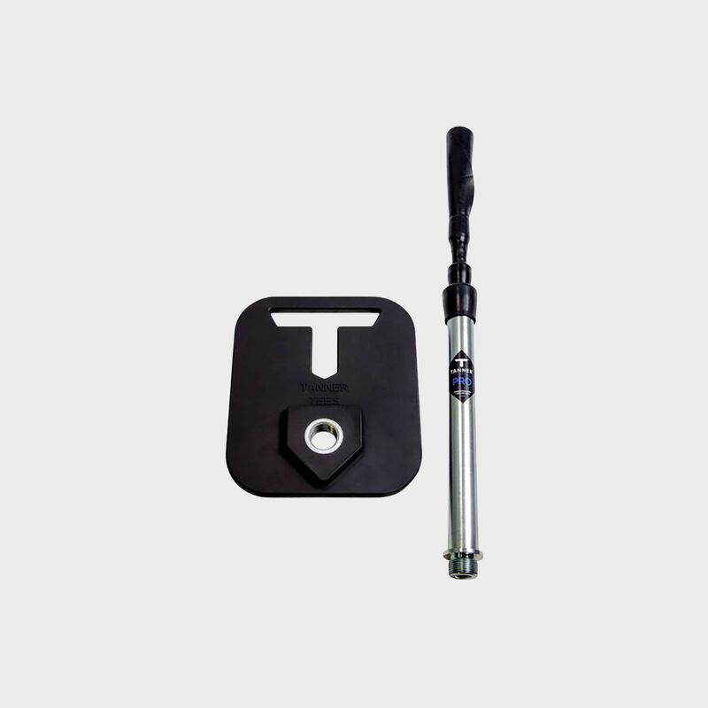 A Tanner Tees Pro batting tee base and stem unattached loading=