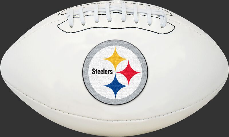 White NFL Pittsburgh Steelers Football With Team Logo SKU #06541082811