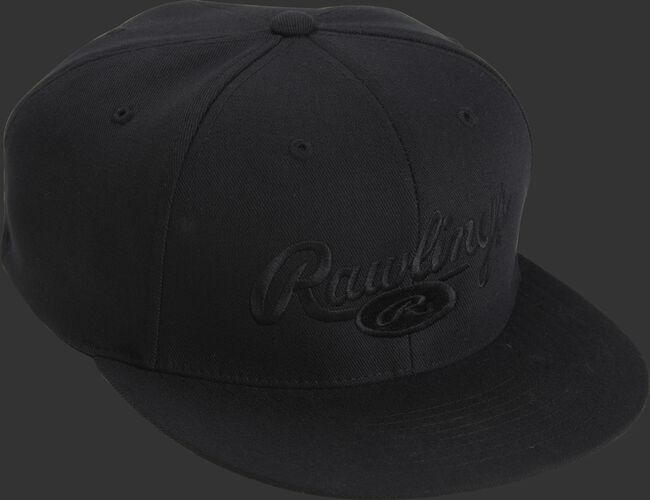 Front Top of Rawlings Signature Black Logo Hat - SKU #RWRSH