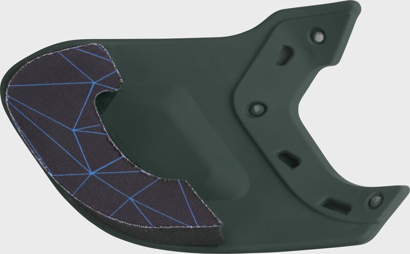 Inside view of Matte Dark Green Mach EXT Batting Helmet Extension For Right-Handed Batter - SKU: MEXTR