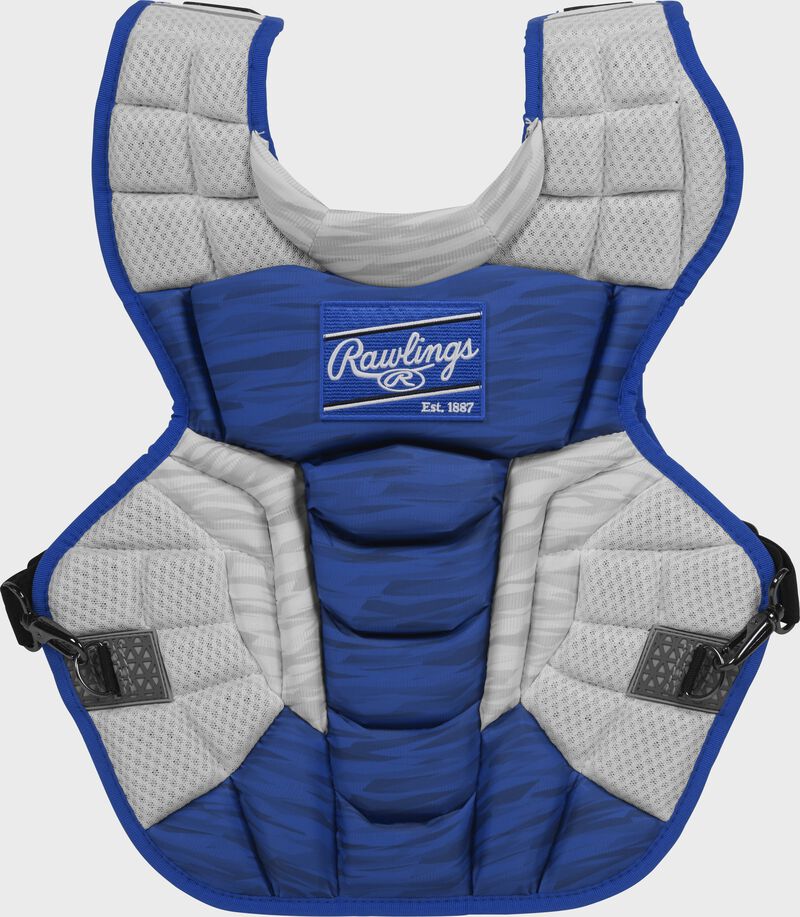 Front of a royal Velo 2.0 chest protector