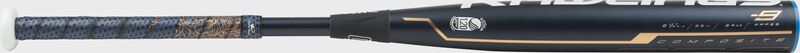 FPPE9 Rawlings fastpitch softball bat with a navy barrel and rose gold accents