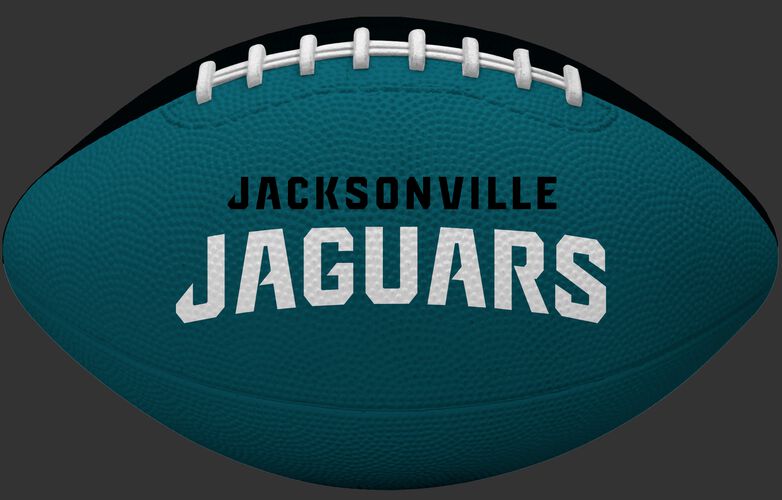 Green side of a Jacksonville Jaguars Gridiron tailgate football with team name SKU #09501091121