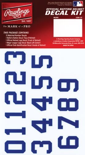 Rawlings St Louis Cardinals Decal Kit With Blue Numbers SKU #MLBDC-STL