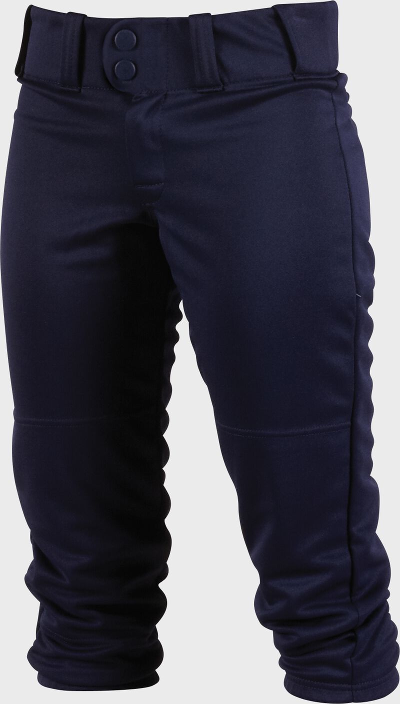 Front of Rawlings Navy Adult Women's Low-Rise Softball Pant - SKU #WRB150