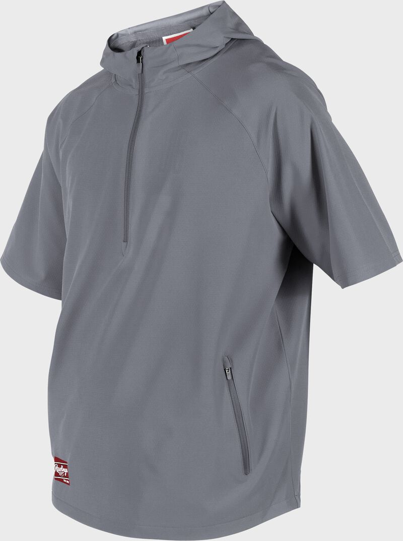 Rawlings ColorSync Short Sleeve Hoodie, Adult S, Blue Gray