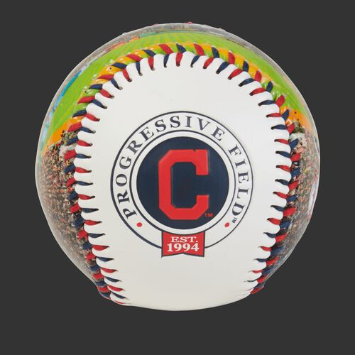 Cleveland Indians team logo on a MLB stadium baseball