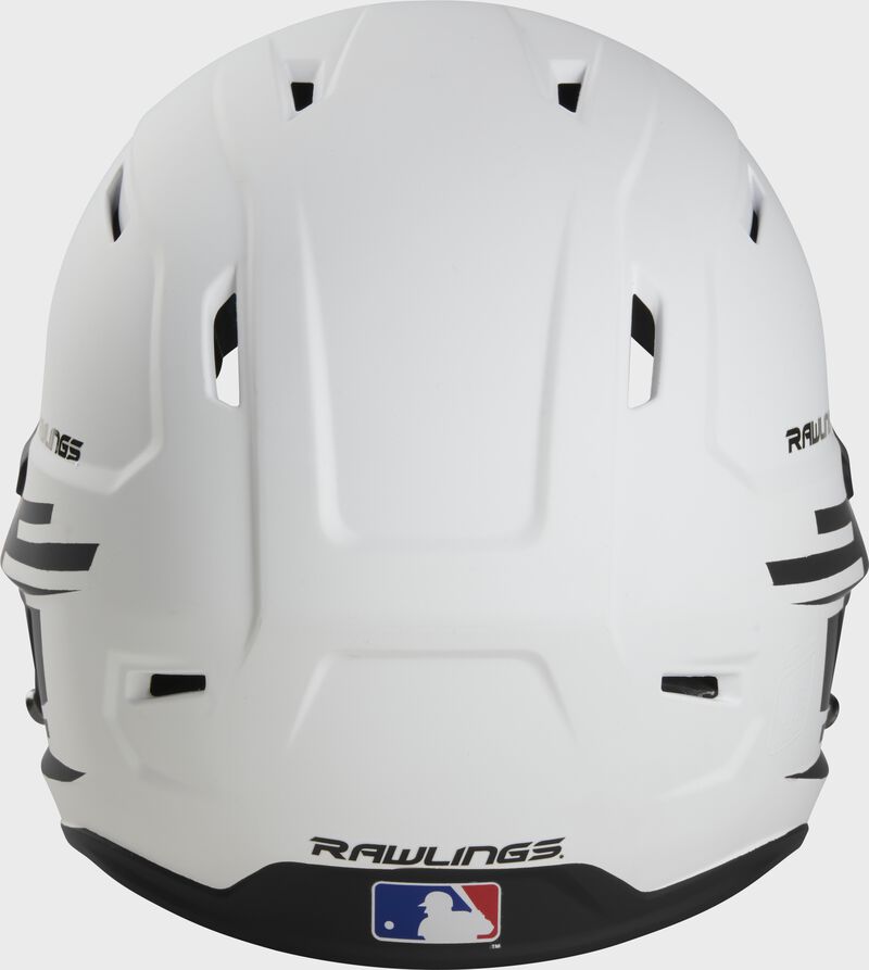 Back view of Rawlings Mach Ice Softball Batting Helmet, Black - SKU: MSB13