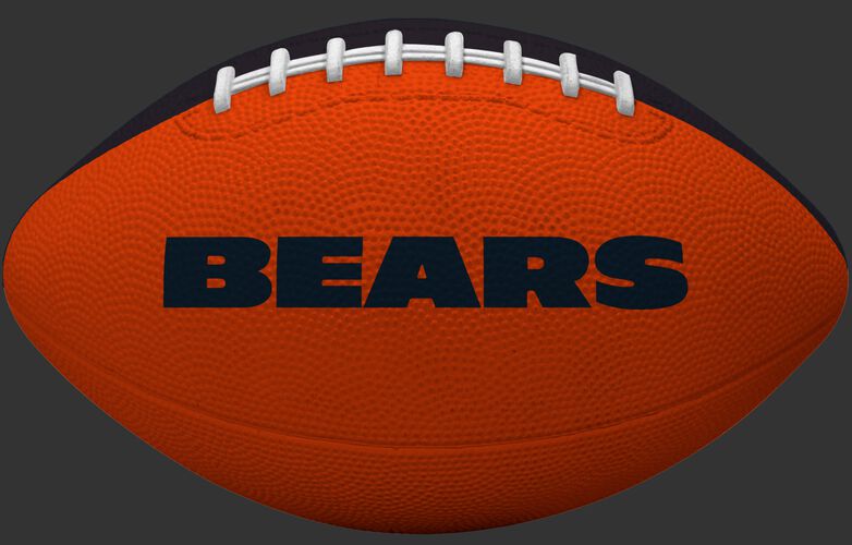 Orange side of a Chicago Bears rubber Gridiron football with team name SKU #09501062121